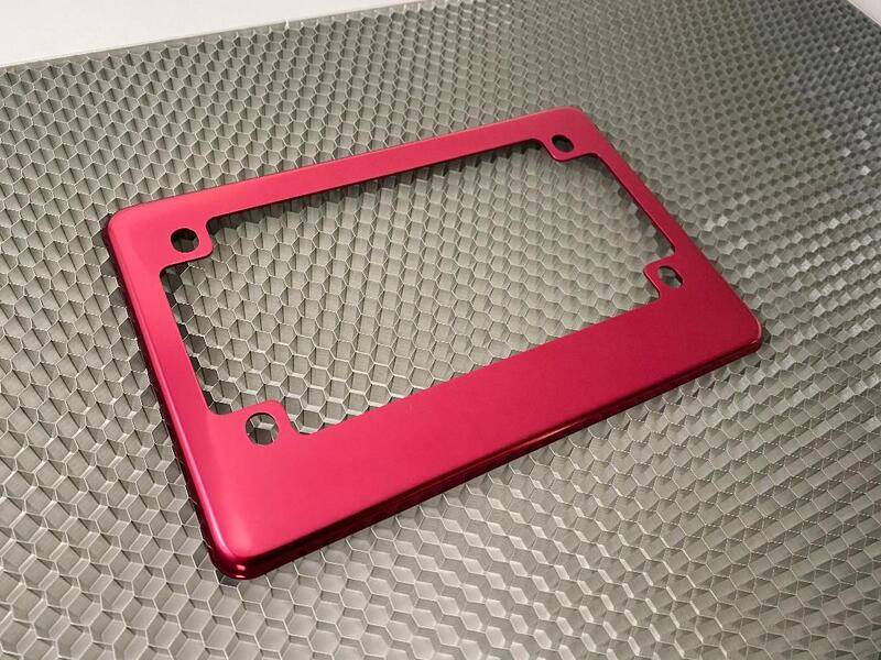 Motorcycle Anodized Aluminum License Plate Frames